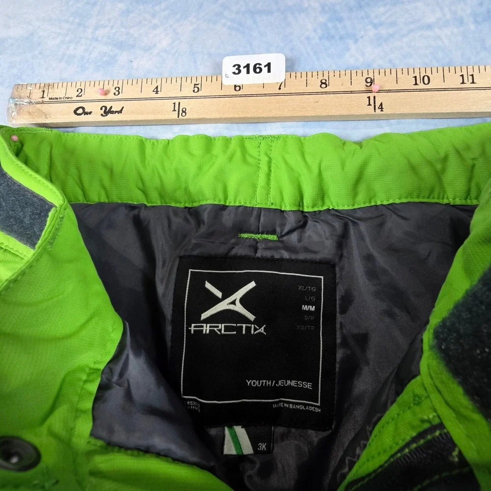 Arctix Youth Snow Pants Lime Green Insulated Ski Snowboard Size Medium M 10-12